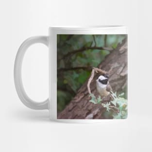 Carolina Chickadee On Photo Painted Trees Mug